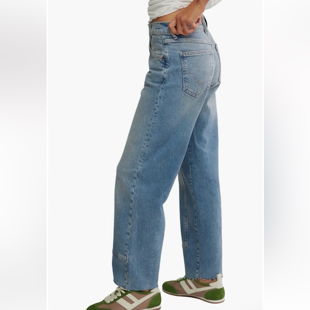 We The Free high rise straight jeans medium wash